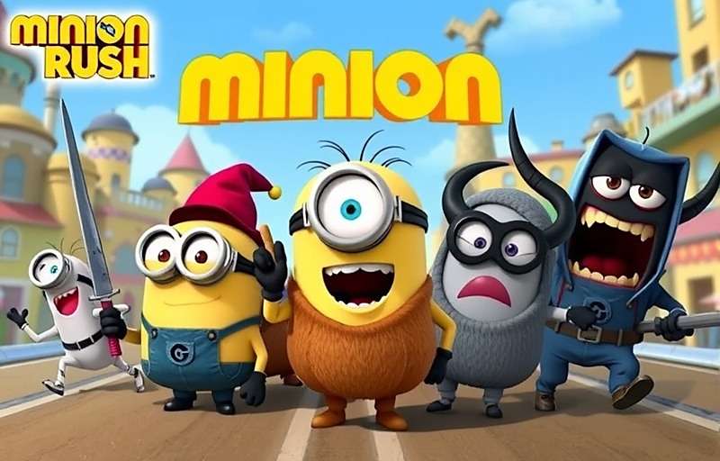 Minion Rush characters including various Minion costumes and villains from Despicable Me